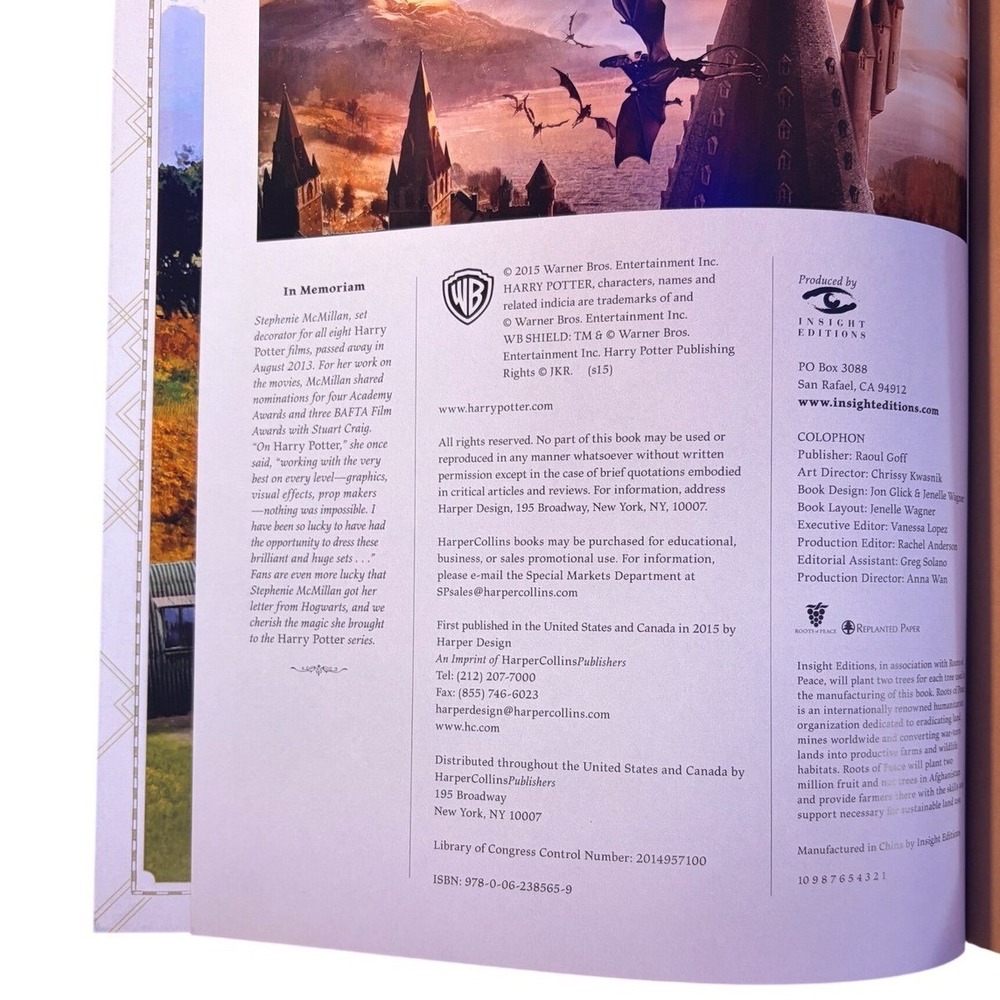 Harry Potter Magical Places from Films 2015 Hardcover Book with Diagon Alley Map - Picture 3 of 9